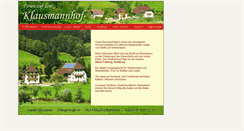 Desktop Screenshot of klausmannhof.de